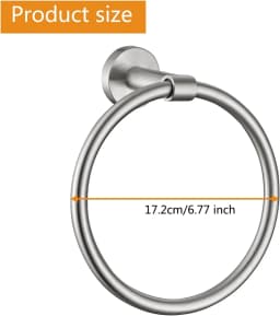 Bathroom Towel Ring Hook Hardware Accessories Storage Holder 304 Stainless Steel Hand Towel Holder Modern Round Towel Hanger