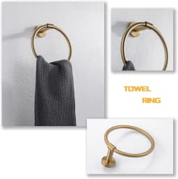 Bathroom Towel Ring Hook Hardware Accessories Storage Holder 304 Stainless Steel Hand Towel Holder Modern Round Towel Hanger