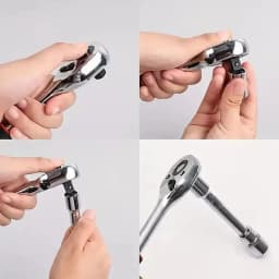Wrench Set 46 Pcs Tool Kit for Car Tool Screwdriver and Bit Ratchet Torque Quick Wrench Spanner Wrench Socket Key Hand Tools