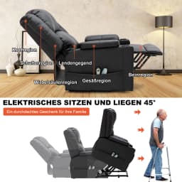 Comhoma Electric Power Lift Recliner Chair, Lift Chair Recliner Tv Chair Massage Chair with Reclining Function Chair for Elderly