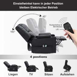 Comhoma Electric Power Lift Recliner Chair, Lift Chair Recliner Tv Chair Massage Chair with Reclining Function Chair for Elderly
