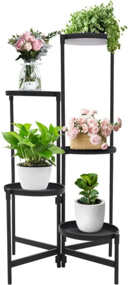 5 Etagen,Pflanzenregal Blumenregal Indoor Outdoor Balkon Deko Schlafzimmer Blumentopf Zimmerpflanzen Pflanztisch