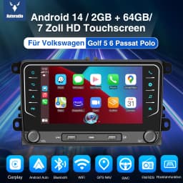 ESSGOO 7" Android 14 Car Radio 4+64G Carplay Android Auto For VW Golf 5 6 Plus Touran Caddy Jetta Passat Polo GPS Navi AI Voice
