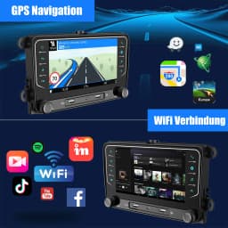 ESSGOO 7" Android 14 Car Radio 4+64G Carplay Android Auto For VW Golf 5 6 Plus Touran Caddy Jetta Passat Polo GPS Navi AI Voice