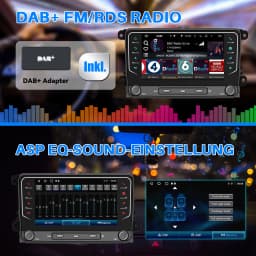 ESSGOO 7" Android 14 Car Radio 4+64G Carplay Android Auto For VW Golf 5 6 Plus Touran Caddy Jetta Passat Polo GPS Navi AI Voice