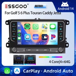 ESSGOO 7" Android 14 Car Radio 4+64G Carplay Android Auto For VW Golf 5 6 Plus Touran Caddy Jetta Passat Polo GPS Navi AI Voice