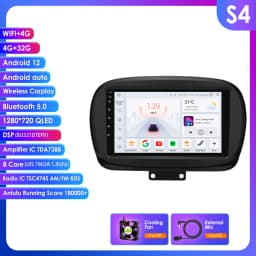 9" CarPlay Hizpo 2Din Android Auto Car Radio for Fiat 500X 2014 - 2020 Multimedia UI7862 Navigation GPS RDS DSP SWC 4G Bluetooth