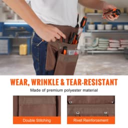 SucceBuy 13 Pockets Electrician Waist Tool Bag Belt Polyester Tool Pouch Utility Kits Holder Adjusts from 29-54in for Hardware