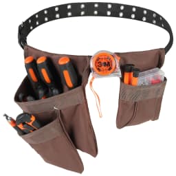SucceBuy 13 Pockets Electrician Waist Tool Bag Belt Polyester Tool Pouch Utility Kits Holder Adjusts from 29-54in for Hardware