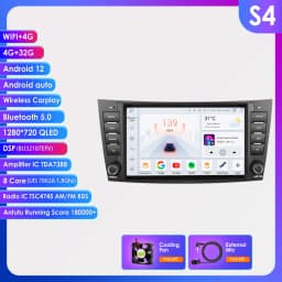 Hizpo 8" Car Radio Audio For Mercedes Benz E-Class W211 W463 W219 W209 Carplay Stereo 2 Din Android 13 Multimedia Player 8+128G