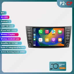 Hizpo 8" Car Radio Audio For Mercedes Benz E-Class W211 W463 W219 W209 Carplay Stereo 2 Din Android 13 Multimedia Player 8+128G