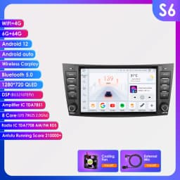 Hizpo 8" Car Radio Audio For Mercedes Benz E-Class W211 W463 W219 W209 Carplay Stereo 2 Din Android 13 Multimedia Player 8+128G