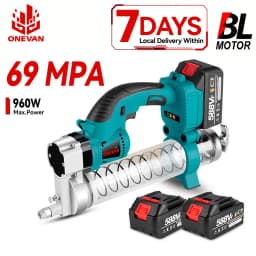 ONEVAN 10000PSL Electric Grease Machine Cordless High Pressure Car Maintenance Lubricating Oil Power Tool For Makita Battery Pin