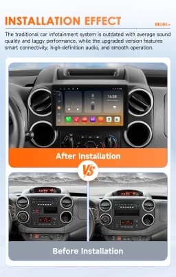 9" Hizpo 2Din Android Auto Car Radio for Citroen Berlingo B9 Peugeot Partner 2008 - 2019 Snapdragon 6115 BT 4G RDS DSP GPS Navi