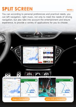 Hizpo Car Smart Systems Radio for Opel Adam 2013 -2016 for Corsa E 2015 -2019 CarPlay Android Auto Autoradio GPS Navigation Wifi