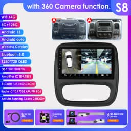 9" Hizpo 2Din CarPlay Android Auto Car Radio for Opel Vivaro B 2014 - 2018 Renault Trafic 2014 - 2021 RDS DSP GPS Navi BT 4G SWC