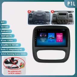 9" Hizpo 2Din CarPlay Android Auto Car Radio for Opel Vivaro B 2014 - 2018 Renault Trafic 2014 - 2021 RDS DSP GPS Navi BT 4G SWC