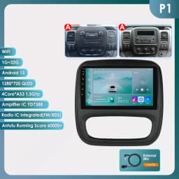 9" Hizpo 2Din CarPlay Android Auto Car Radio for Opel Vivaro B 2014 - 2018 Renault Trafic 2014 - 2021 RDS DSP GPS Navi BT 4G SWC