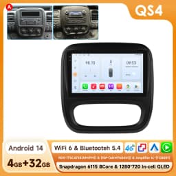 9" Hizpo 2Din CarPlay Android Auto Car Radio for Opel Vivaro B 2014 - 2018 Renault Trafic 2014 - 2021 RDS DSP GPS Navi BT 4G SWC