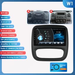 9" Hizpo 2Din CarPlay Android Auto Car Radio for Opel Vivaro B 2014 - 2018 Renault Trafic 2014 - 2021 RDS DSP GPS Navi BT 4G SWC