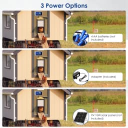Automatic Chicken Coop Door, Chicken Coop Door Opener Light Sensor Timer, Network or Battery Operated or Solar Powered Max 4kg