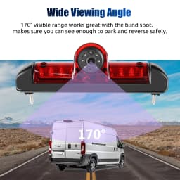 ESSGOO 3rd Brake Light HD Rear View Backup Camera IR Night Vision For Fiat Ducato Peugeot Boxer Citroen Jumper 2006-2015