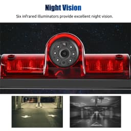 ESSGOO 3rd Brake Light HD Rear View Backup Camera IR Night Vision For Fiat Ducato Peugeot Boxer Citroen Jumper 2006-2015
