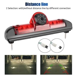 ESSGOO 3rd Brake Light HD Rear View Backup Camera IR Night Vision For Fiat Ducato Peugeot Boxer Citroen Jumper 2006-2015