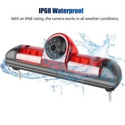 ESSGOO 3rd Brake Light HD Rear View Backup Camera IR Night Vision For Fiat Ducato Peugeot Boxer Citroen Jumper 2006-2015