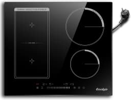 Cooksir Induction Hob 4 Plates with Plug，Installation 59 cm，3500 W，Combination Zone for Grill，Slider Touch Control，220 V，50 Hz