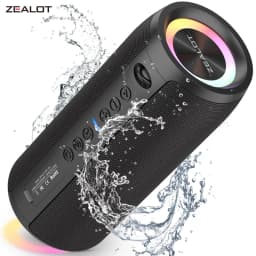 ZEALOT-S51Pro Bluetooth Speaker Outdoor IPX6 Waterproof 40W BT5.2 Loudspeaker Stereo Surround Speaker with Cool Pulsing EQ Light