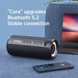 ZEALOT-S51Pro Bluetooth Speaker Outdoor IPX6 Waterproof 40W BT5.2 Loudspeaker Stereo Surround Speaker with Cool Pulsing EQ Light