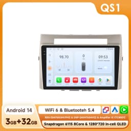 Hizpo Android 14 Car Radio For Toyota Corolla Verso AR10 2004 - 2009 Multimedia Video Auto Carplay Player GPS 360 Camera DSP GPS