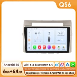 Hizpo Android 14 Car Radio For Toyota Corolla Verso AR10 2004 - 2009 Multimedia Video Auto Carplay Player GPS 360 Camera DSP GPS