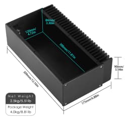 Nobsound All Aluminum Split Chassis for Amplifier DIY Enclosure Metal Case Box Cabinet