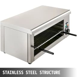 SucceBuy Electric Salamander Oven Adjustable Grid Kitchen Appliance Stainless Steel Broiler for Pizza Roast Chicken Commercial