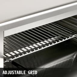 SucceBuy Electric Salamander Oven Adjustable Grid Kitchen Appliance Stainless Steel Broiler for Pizza Roast Chicken Commercial