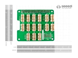Grove Base Hat for Raspberry Pi, 24-Pin GPIO maintain, Grove interface 3× I2C, 1× UART, 6× Digital, 4× Analog, SWD Debug