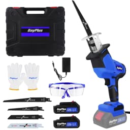 21V Brushless Reciprocating Saw Electric Cordless Sabre Saw for Cutting Wood & Metal With Battery, 4 Saw Blades, Variable Speed