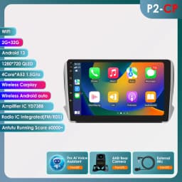 Androd 13 Car radio GPS Stereo For Peugeot 208 2008 2014-2018 multimedia video player 4G Autoradio Carplay 2din Head Unit Screen