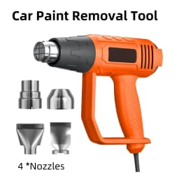 BRIEFNESS Hot Air Gun Fast Heating Paint Removal PVC Reduction 2000W Variable Temperature 60°C - 600°C 2 Air Speeds 4 Nozzles