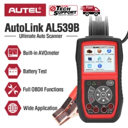 Autel AL539B Auto Code Reader Electrical Battery Tester for 12 Volts Batteries EOBD OBD 2 OBD2 Scanner Original Free Shipping