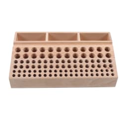 98 Holes Wooden Professional Leather Craft Tool Holder Rack Stand with 3 Slot for Leather Working Making Punch Tools Organizer