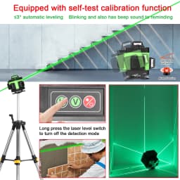 New 4D 16 Lines Laser Level Green Line 3° Self-leveling Laser Leveling Tool 360 Horizontal Ground Wall Sticker Home Improvement