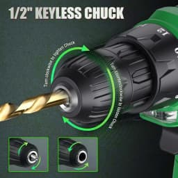 Tegatok Power Drill Cordless, 12V Cordless Drill with Battery and Charger, Electric Drill with Variable Speed and 18+1 Torque S