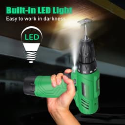 Tegatok Power Drill Cordless, 12V Cordless Drill with Battery and Charger, Electric Drill with Variable Speed and 18+1 Torque S