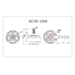 EMAX ECO II 2306 1900KV 3-6S 2400KV 3-4S Brushless Motor for FPV Racing RC Drone