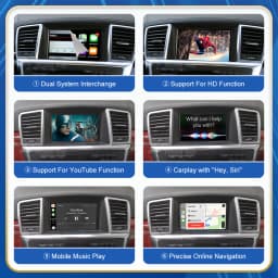 Wireless Android Auto for Mercedes Benz ML GL W166 X166 NTG4.5/4.7 2011-2015 with Carplay Interface Mirror Link AirPlay