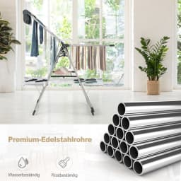 Folding laundry stand 2-stage dryer extendable stand dryer height adjustable with wings mesh fabric