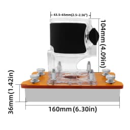 2 In 1 Slotted Bracket Invisible Fasteners Wardrobe Cupboard Panel Punch Locator Aluminum with Scale For 65mm Trimming Machine